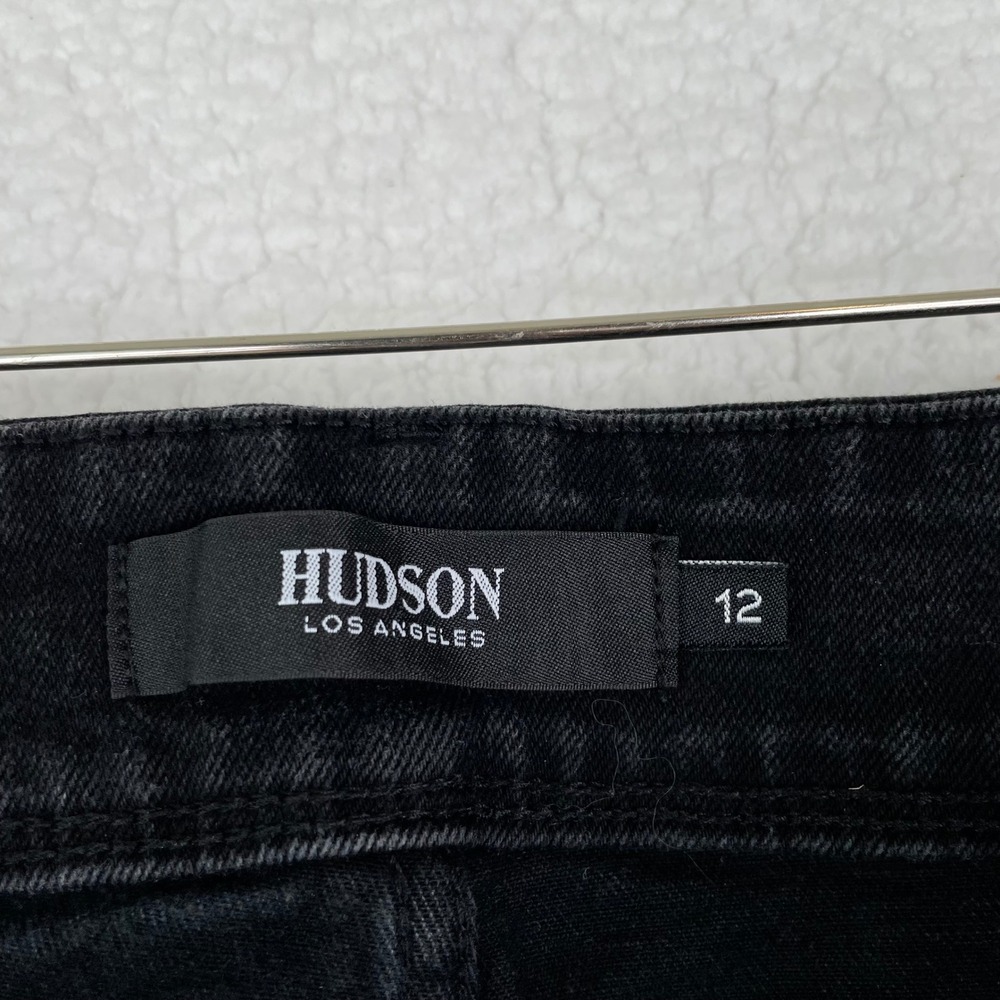 Hudson Los Angeles Womens Black Straight Leg Flap Pocket Jeans Size 12 1811754 - Picture 10 of 11